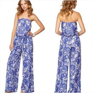 Lilly Pulitzer Farrah Blue Tide Pools Jumpsuit